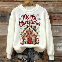 New Christmas Cute Pet Series Crewneck Hoodie With Printed Designs
