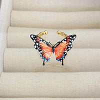 French Enamel Hand-painted Butterfly Earrings Necklace