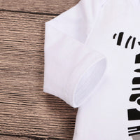 Baby Long Sleeve Cartoon Zebra Print Romper Set