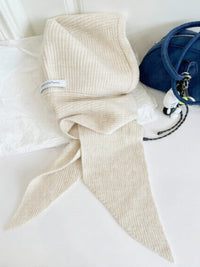 Big Head Knitted Shawl Scarf Integrated Wool Hat