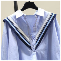 Women's Loose Casual Knitted Ruffle-Trim Shirt