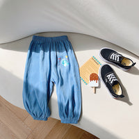 Children's Thin Anti Mosquito Pants Blue Casual Pants