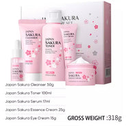 Six-piece Set Of Cherry Blossom Skin Care Cleansing