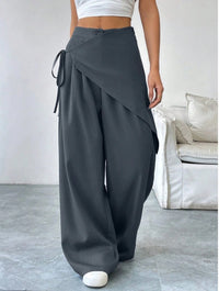 Designer-style Loose-fit Figure-flattering High-end Wide-leg Pants