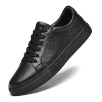 Punching Hollowed Leisure Cowhide Board Shoes