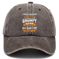 Washed Print Denim Baseball Cap Retro Versatile Soft Top Hat