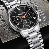 Fake Three-eye Men's Steel Belt Business Casual Quartz Watch