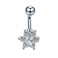 Stainless Steel Diamond Navel Ring Body Jewelry