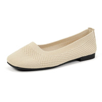 Large Size Flying Woven Women's Shoes Shallow Mouth Mesh Breathable