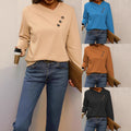 Women's Casual V-neck Long Sleeve Pullover Regular Sweater