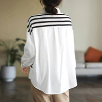 Artistic Patchwork Lightweight Cotton Casual Shirt