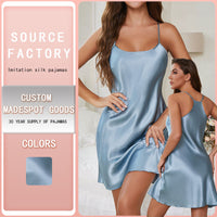 Silk Like Camisole Sleepwear In Solid Colors Womens Padded Nightgown For Lounging At Home