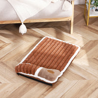 Large Grid Rabbit Fur Pet Floor Mat