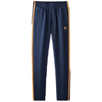 Light-luxury Blue Side Stripes In A Contrasting Color Slim-fit Casual Style