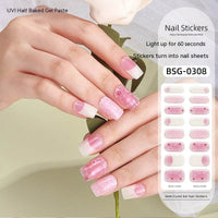 Gel Nail Art Sticker Christmas Semi-curing Nail Sticker