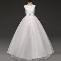 Big Children's Lace Wedding Dress Long Puffy
