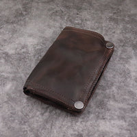 Men's Handmade Vertical Wallet With Multiple Card Slots