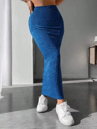 New Style Outerwear Casual Fashionable Versatile Midi Skirt In Light Gray