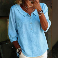Women's Casual Lapel-Neck Pullover Shirt