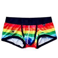 Men's Quick-drying Rainbow Stripes Boyshorts