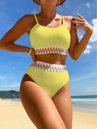 Women's Split Sleeveless Swimsuit With Chest Pad