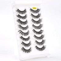 European And American 3D Dense 8 Double Pairs Of False Eyelashes Simulation Soft Curling Multi-layer DD Curved Chemical Fiber Eyelash