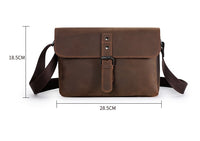 Retro Men's Fashion Trend Crazy Horseskin Shoulder Bag