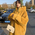 Women's Winter Loose Large Size Imitation Mink Plush Fur Coat