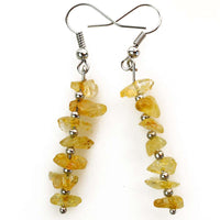 Womens Simple And Versatile Stone Design Amethyst Chip Earrings