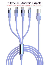One-for-Four Fast-Charging Data Cable
