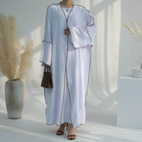 Dubai Solid Color Hook Cardigan Gown