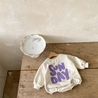 Infant Autumn And Winter New Jumpsuit Letter Romper