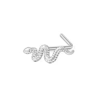 Peach Heart Butterfly With Zircon Stainless Steel Piercing Nose Ring