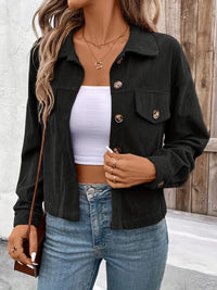 Women's Casual Long Sleeve Shirt Coat Button Jacket Retro Artistic