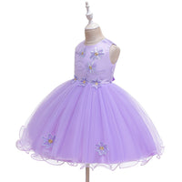 Children's Dress Floral Princess Dress One Year Old Celebration Dress Girls Dress Mesh Flower Children's Dress