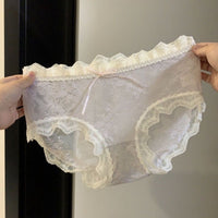 Japanese-style Mesh Comfortable Breathable Cotton Mid-small Women's Underwear