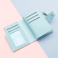 Short Multiple Card Slots Women's Wallet With Zipper