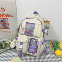 Large Capacity High School Student Cartoon Backpack