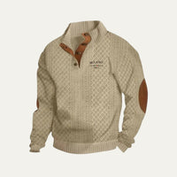 Men's Sweater Half Cardigan Jacquard 3D Three-dimensional