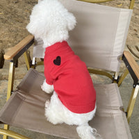 Dog Cat Autumn And Winter Warm Pet Sweater Small And Medium Solid Color Cardigan