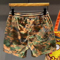 Camouflage Cropped Loose Casual Shorts