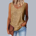 Women's Sequined Loose Crew-Neck Top
