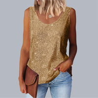 Women's Sequined Loose Crew-Neck Top