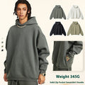 Loose Fleece-lined Sports Sweater Invisible Zipper American Style