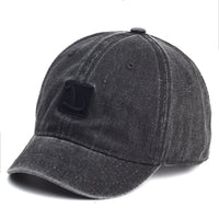 Hat Female Spring And Autumn Personality Washed Distressed Letters Short Brim Baseball Cap
