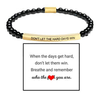 Stainless Steel Mens And Womens Elbow-Style Chain Bracelet With Engraved Gold Beads