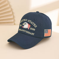 European And American Fashion Embroidery American Landmark Flag Baseball Cap Fashionable Embroidered Words Soft-brimmed Baseball Cap Suitable For Daily Commuting