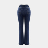 Spring Washed Slightly Flared Straight-leg Pants