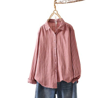 Artistic Yarn Dyed Striped Womens Top