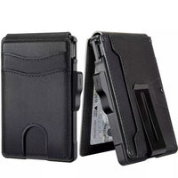 Mens Genuine Leather Card Holder With Metal Details